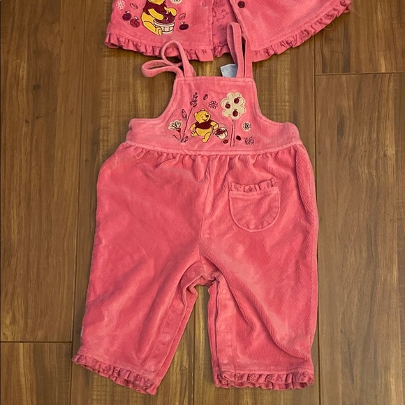 Disney Pink Winnie the Pooh set of overall and matching corduroy jacket . - Picture 3 of 5